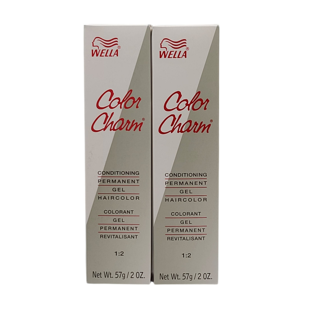 2 Pack Wella Color Charm Permanent Gel Hair Color 725 Sunlight Blonde Brown 2oz